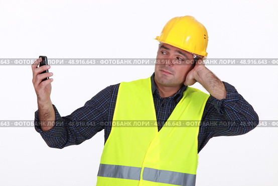 Construction worker. Стоковое фото, агентство Ingram Publishing / Фотобанк Лори