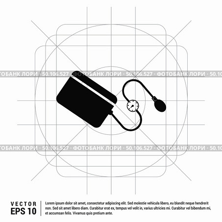 Contour medical mechanical tonometer icon. Стоковая иллюстрация, агентство Ingram Publishing / Фотобанк Лори