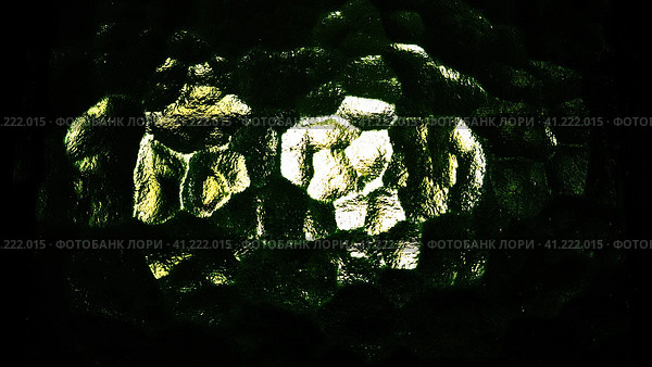 Corrugated green glass background. Abstract translucent volumetric texture pattern on the surface of a window. Liquid horror or planet Solaris. Night or space theme. Стоковое фото, фотограф Юлия Петровская / Фотобанк Лори