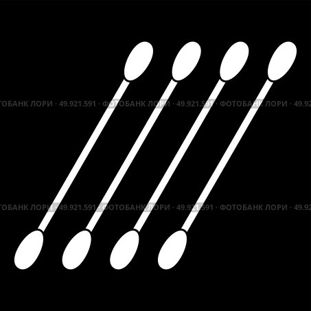 Cotton swabs white color icon .. Cotton swabs it is white color icon . Стоковая иллюстрация, агентство Ingram Publishing / Фотобанк Лори