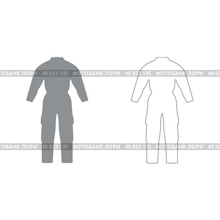 Coverall grey set  grey set  icon .. Coverall grey set  icon . Стоковая иллюстрация, агентство Ingram Publishing / Фотобанк Лори