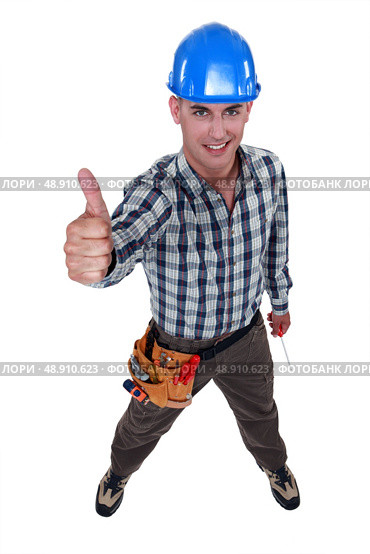 craftsman, thumbs up. Стоковое фото, агентство Ingram Publishing / Фотобанк Лори