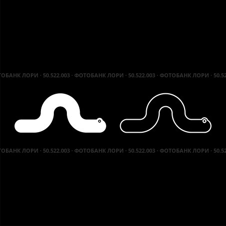 Creeping worm earthworm crawling invertebrate creep creature set icon white color vector illustration image simple solid fill outline contour line thin flat style. Creeping worm earthworm crawling invertebrate creep creature helminth parasite pest crawl angleworm set icon white color vector illustration image solid fill outline contour line thin flat style. Стоковая иллюстрация, агентство Ingram Publishing / Фотобанк Лори