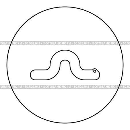 Creeping worm earthworm crawling invertebrate creep creature icon in circle round black color vector illustration image outline contour line thin style simple. Creeping worm earthworm crawling invertebrate creep creature helminth parasite pest crawl angleworm icon in circle round black color vector illustration image outline contour line thin style. Стоковая иллюстрация, агентство Ingram Publishing / Фотобанк Лори
