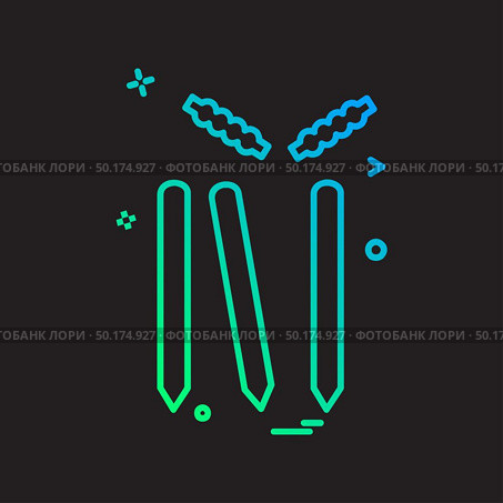 Cricket icon design vector. Стоковая иллюстрация, агентство Ingram Publishing / Фотобанк Лори