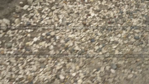 Crushed stone, small stones, pebbles, autumn time щебеночное покрытие, мелкие камни, галька, осеняя пора. Стоковое видео, видеограф Опока Алексей / Фотобанк Лори