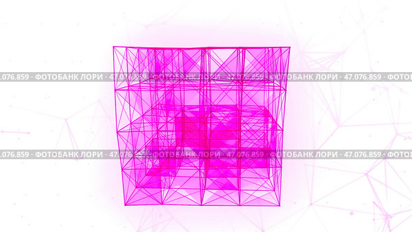 Cubic structure with triangular silhouettes. Стоковая иллюстрация, иллюстратор David Kashakhi / Фотобанк Лори
