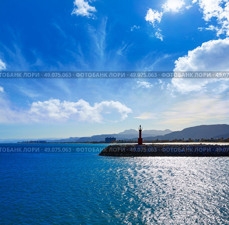 Cullera Xuquer river mouth Jucar in Valencia of Spain. Стоковое фото, агентство Ingram Publishing / Фотобанк Лори