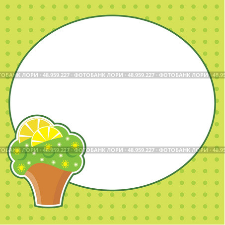 Cupcake with message cloud. Frame for a photo, form. Стоковая иллюстрация, агентство Ingram Publishing / Фотобанк Лори