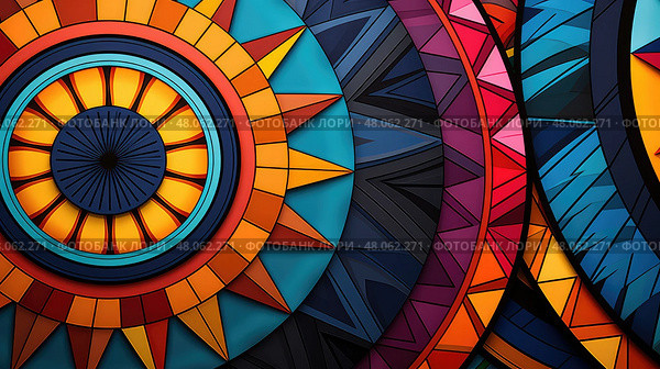 curve geometry round background ai generated. Стоковое AI-изображение, AI-художник Vectorwin / Фотобанк Лори