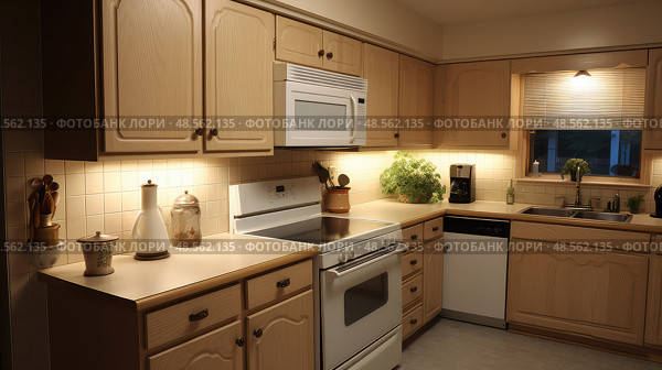 dated outdated kitchen ai generated. Стоковое AI-изображение, AI-художник Vectorwin / Фотобанк Лори