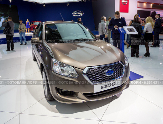 Datsun on-DO. Московский международный автомобильный салон 2014. Редакционное фото, фотограф Сергей Лаврентьев / Фотобанк Лори