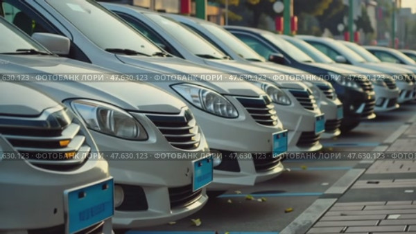 Dealer New Cars Stock. Cars For Sale Lot. Rear view of new luxury white car parked in a row. Selective focus on white shiny car. Car dealership concept. Automotive industry sanction crisis concept. Стоковое AI-видео, аниматор Марина Демидюк / Фотобанк Лори