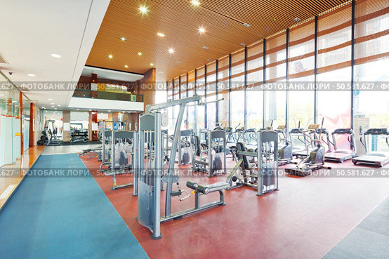 decoration and equipment in modern gym. Стоковое фото, агентство Ingram Publishing / Фотобанк Лори