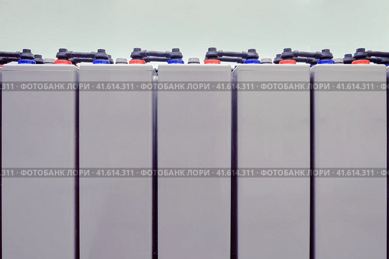 Deep charging batteries for powering an industrial PBX. Стоковое фото, фотограф Андрей Журавлев / Фотобанк Лори