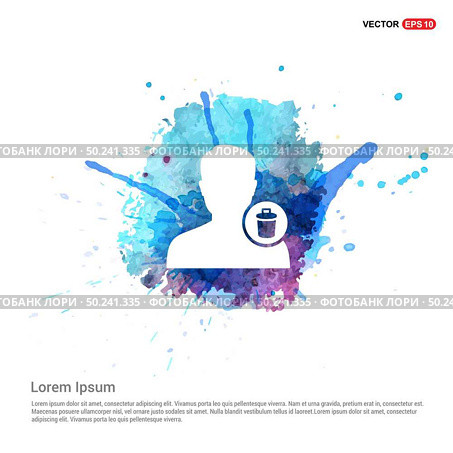 Delete user icon. - Watercolor Background. Стоковая иллюстрация, агентство Ingram Publishing / Фотобанк Лори