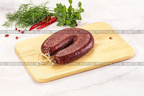 Delicious dry cured beef basturma on table, closeup. Стоковое фото, фотограф Андрей Старостин / Фотобанк Лори