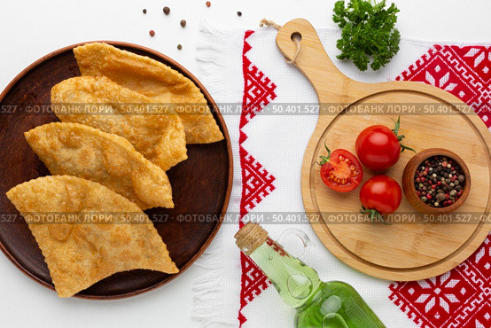 delicious food plate flat lay. Стоковое фото, агентство Ingram Publishing / Фотобанк Лори