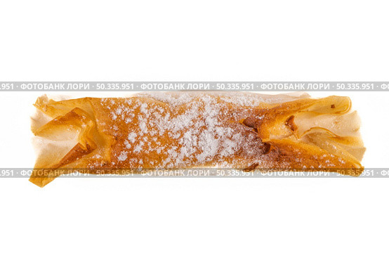 Delicious pastel de Vouzela on white background. Стоковое фото, агентство Ingram Publishing / Фотобанк Лори