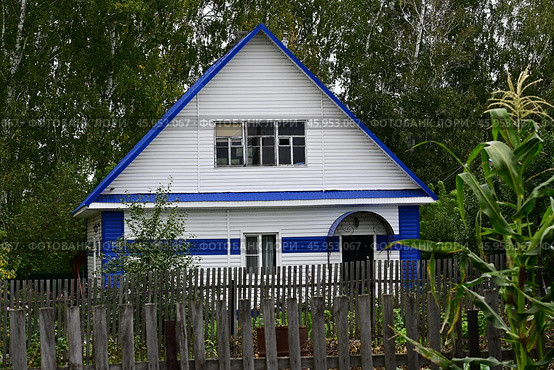 Деревенский дом в огороде. Стоковое фото, фотограф Копылова Ирина / Фотобанк Лори
