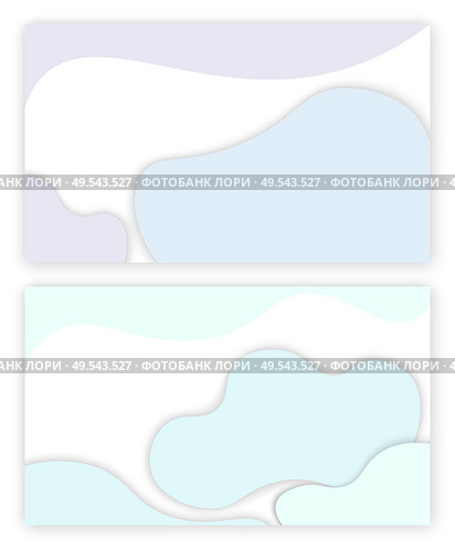Design of web page vector, business banner abstraction. Background white and blue color, abstract formless shapes, creative theme for site or presentation. 3D paper. Design of Web Page, Business Banner Abstraction. Стоковая иллюстрация, агентство Ingram Publishing / Фотобанк Лори