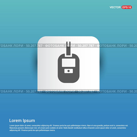 Diabetes Glucometer Icons - Blue Sticker button. Стоковая иллюстрация, агентство Ingram Publishing / Фотобанк Лори