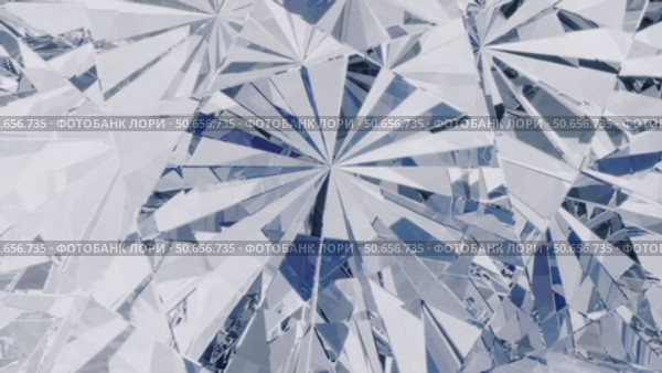 Diamond rotating with refractions and dispersion 4K video. Large clear diamond. 3d illustration. Стоковая анимация, аниматор Николай Евсюков / Фотобанк Лори