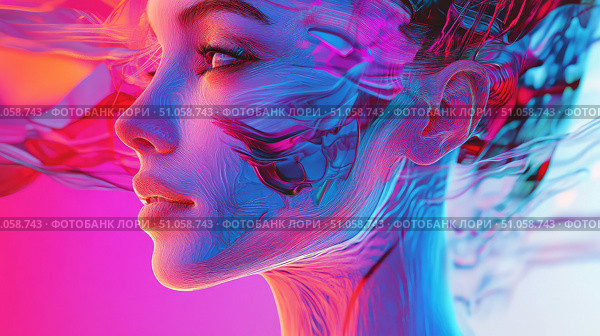 digital layering ai-generated art ai generated. Стоковое AI-изображение, AI-художник Vectorwin / Фотобанк Лори