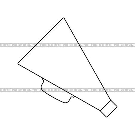 Director megaphone icon. Thin line design. Vector illustration. Стоковое фото, агентство Ingram Publishing / Фотобанк Лори