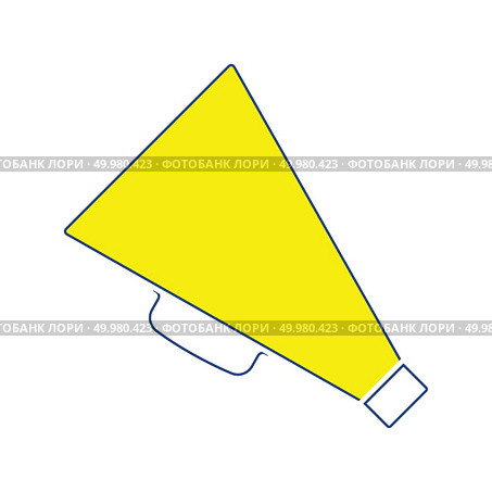Director megaphone icon. Thin line design. Vector illustration. Стоковое фото, агентство Ingram Publishing / Фотобанк Лори