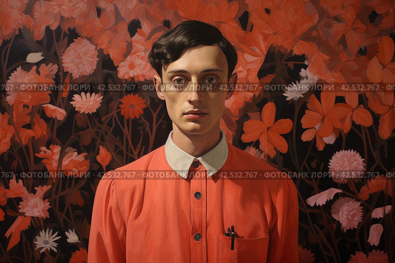 Disciplined Man from 1920 year. Generate Ai. Стоковое AI-изображение, AI-художник Иван Рябоконь / Фотобанк Лори