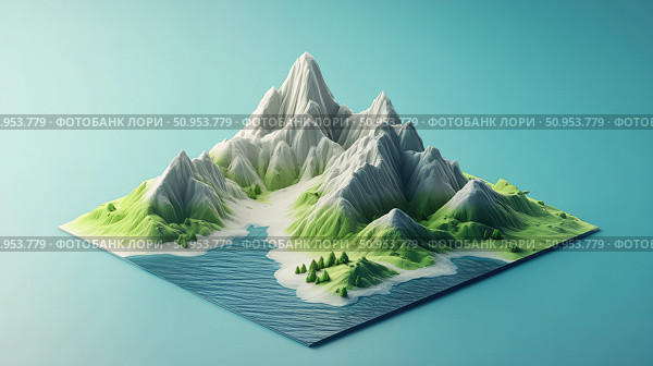 disintegration dissolving mountain ai generated. Стоковое AI-изображение, AI-художник Vectorwin / Фотобанк Лори