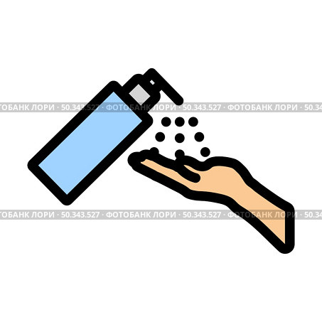 Dispenser Of Liquid Soap Icon. Editable Bold Outline With Color Fill Design. Vector Illustration. Стоковая иллюстрация, агентство Ingram Publishing / Фотобанк Лори
