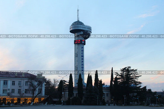 Диспетчерская башня морского порта Туапсе (2023 год). Редакционное фото, фотограф Иван Дуплик / Фотобанк Лори
