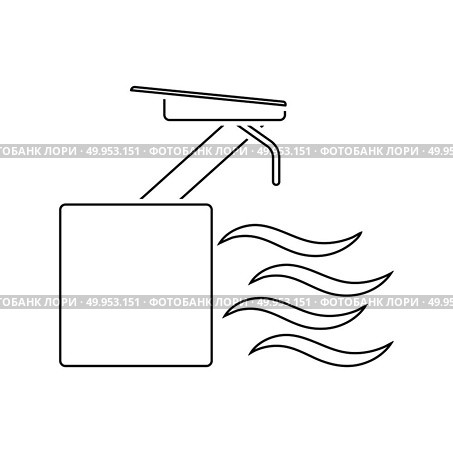 Diving stand icon. Thin line design. Vector illustration. Стоковая иллюстрация, агентство Ingram Publishing / Фотобанк Лори
