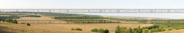 Долина реки Зуша, август (панорама) Стоковое фото, фотограф Вячеслав Потапов / Фотобанк Лори