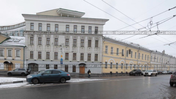 Дом русского зарубежья имени Александра Солженицына, панорама слева на право (2017 год). Стоковое видео, видеограф Дмитрий Неумоин / Фотобанк Лори