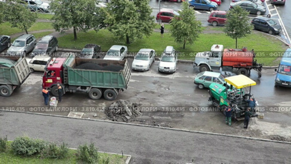 Дорожная техника для ремонта асфальтового покрытития (2012 год). Редакционное видео, видеограф Кекяляйнен Андрей / Фотобанк Лори