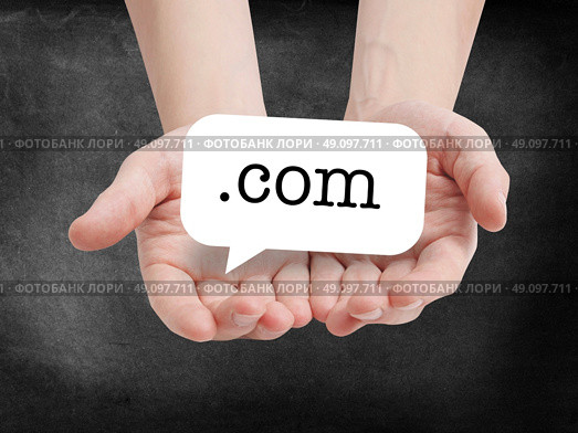 Dot com written on a speechbubble. Стоковое фото, агентство Ingram Publishing / Фотобанк Лори