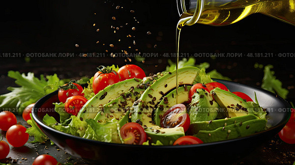 dressing avacado oil ai generated. Стоковое AI-изображение, AI-художник Vectorwin / Фотобанк Лори