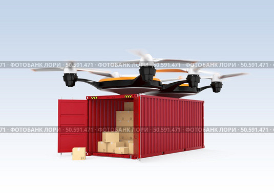 Drone with white background. Стоковое фото, агентство Ingram Publishing / Фотобанк Лори