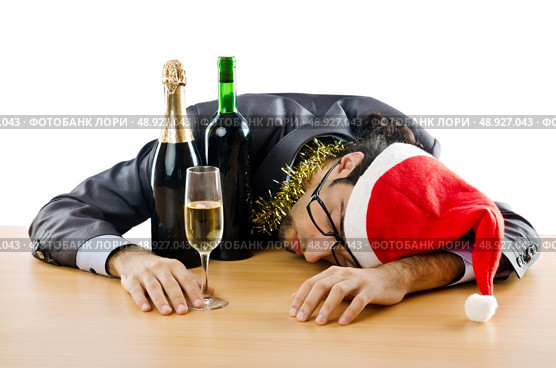 Drunken businessman after office christmas party. Стоковое фото, агентство Ingram Publishing / Фотобанк Лори