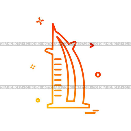 Dubai Burg-e-Khalifa mall icon design vector. Стоковая иллюстрация, агентство Ingram Publishing / Фотобанк Лори