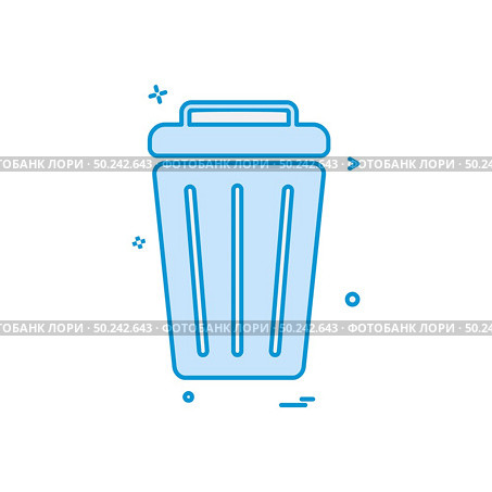 Dustbin icon design vector. Стоковая иллюстрация, агентство Ingram Publishing / Фотобанк Лори