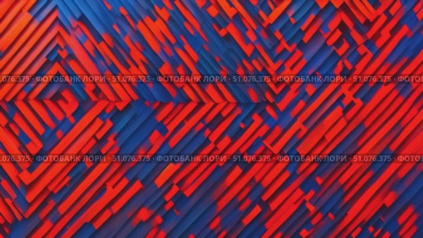 Dynamic Geometric Conflict: An Abstract Composition of Layered Red and Blue Diagonal Bars. Ideal for modern wallpaper or digital art. Стоковое AI-видео, аниматор Данила Большаков / Фотобанк Лори