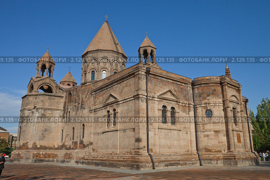 Эчмиадзинский кафедральный собор, Армения (2010 год). Стоковое фото, фотограф Иван Сазыкин / Фотобанк Лори