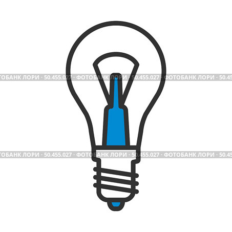 Electric Bulb Icon. Editable Bold Outline With Color Fill Design. Vector Illustration. Стоковая иллюстрация, агентство Ingram Publishing / Фотобанк Лори