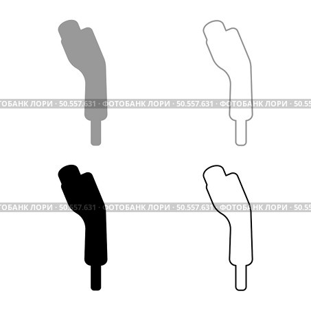 Electric car charger charging plug Ev set icon grey black color vector illustration image simple solid fill outline contour line thin flat style. Electric car charger charging plug Ev set icon grey black color vector illustration image solid fill outline contour line thin flat style. Стоковая иллюстрация, агентство Ingram Publishing / Фотобанк Лори