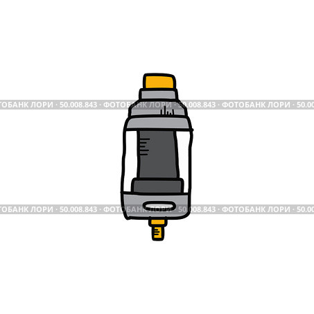 electric cigarette vapor atomizer tank vector art. electric cigarette vapor atomizer tank. Стоковая иллюстрация, агентство Ingram Publishing / Фотобанк Лори