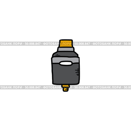 electric cigarette vapor atomizer tank vector art. electric cigarette vapor atomizer tank. Стоковая иллюстрация, агентство Ingram Publishing / Фотобанк Лори